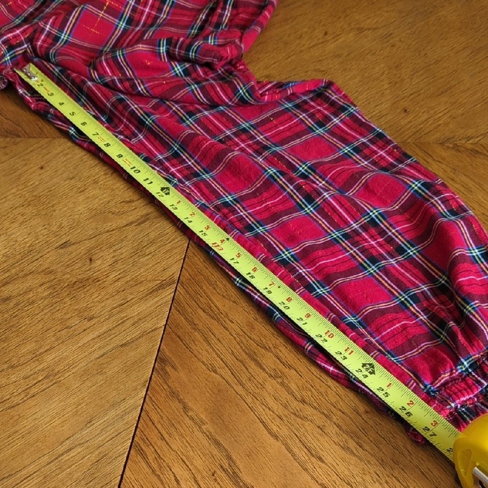 J. Crew Women's Red Plaid Pajama Jogger Pants - Picture 5 of 6